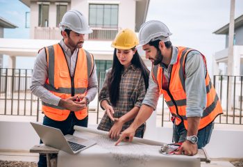 people works in construction site